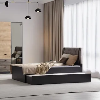 aea Modernes Einzelbett 90 x 200 cm H2 Braun