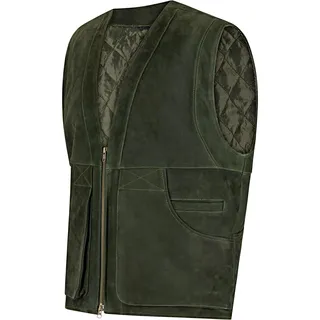 il Lago Prestige Lederweste Field Vest Herren (Oliv) Größe 2XL - Grün