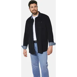 Langarmhemd CHARLES COLBY "Cordhemd DUKE NILSON", Herren, Gr. 6XL, weit, blau (dunkelblau), Obermaterial: 100% Baumwolle CO., Hemden Langarmhemd