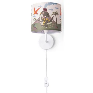 Paco Home Wandleuchte »Diamond 636«, 1 flammig, Leuchtmittel E14   ohne Leuchtmittel, Lampe Kinderzimmer Mit âˆ...18cm Dinosaurier Kabel 3m E14, weiß