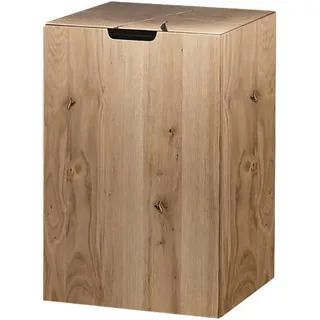 Valdera Wäschekorb , Eichefarben , Holz , Wildeiche , massiv , rechteckig , 42x63.5x42 cm , Pefc, Goldenes M, Made in Germany, Dgm , Deckel , Nur In Filialen Erhältlich