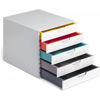 Durable Schubladenbox A4 36 x 31 x 30 cm 5-tlg. mehrfarbig