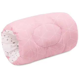 Bellochi Klein Stillkissen Stillmuff - für Unterwegs - 100% Baumwolle - Praktisches Komfortables Arm Kissen - 24 x 18 cm - Aurora