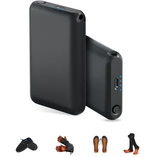 RTDEP 7,4V 2A 3000mAh Powerbank, Externe Batterie für Beheizte Pantoffeln mit 3,5mm DC-Buchse, Li-Polymer-Ladegerät für Fußwärmer, Beheizbare Socken, Beheizte Schals und Beheizte Einlegesohlen
