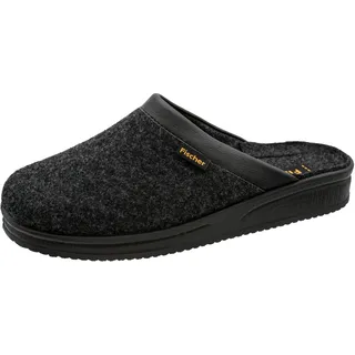 Fischer Markenschuh Pantoffeln Schwarz/Grau 44