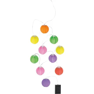 GLOBO Solarleuchte Kunststoff 3 m 10x LED bunt