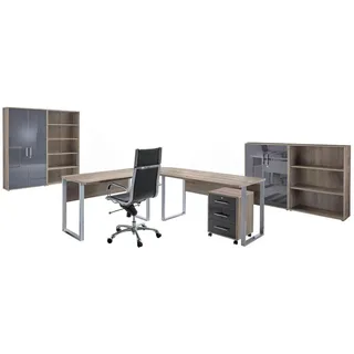 BMG-Möbel Büro Office Edition Set 1 Sonoma Eiche/Anthrazit