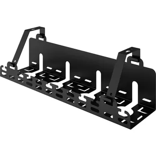Stalflex Kabelmanagement Schreibtisch Organizer, Abnehmbar, 400x120x100mm, Schwarz, Metall