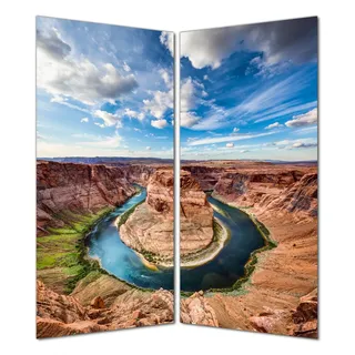 Wallario selbstklebende Duschrückwand 180 x 200 cm mit Motiv Grand Canyon - Wandverkleidung mit Hochglanzlaminat in Glasoptik