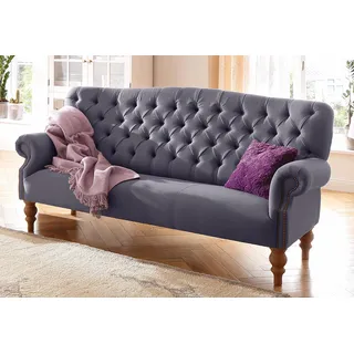 Home Affaire Chesterfield-Sofa »Lord«, mit echter Chesterfield-Knopfheftung und Ziernägeln