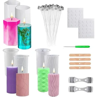 Kerzenform Bubble Kerzen Kit,Silikonform Kerze,6 Stuck Kerzen Gießform