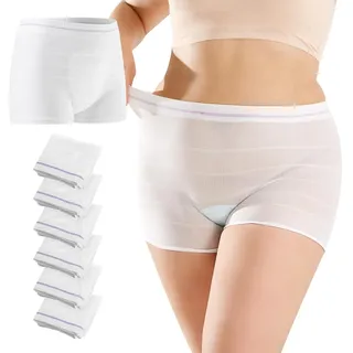 HANSILK Wochenbett Panties, waschbar oder wegwerfbar Wöchnerinnen Damen Slips für Schwanger/C-Abschnitt Genesung/Inkontinenz/Reise 6er Pack XL