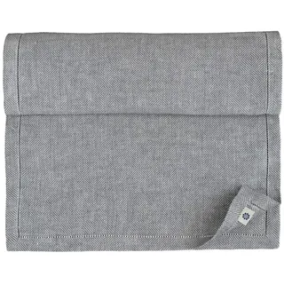 Linen & Cotton Tischläufer Stoff Modern Scandi mit Hohlsaum - 100% Leinen, Grau Silber Blick (44 x 180 cm) Tischband Läufer Tisch Decken für Home Küche Wohnzimmer Büro Restaurant Hotel Buffet Dinner