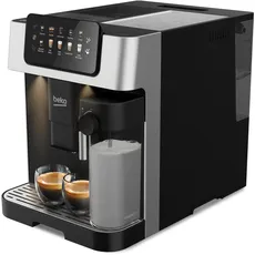 Beko - CEG7304X - Kaffeevollautomat mit Milchkännchen, digital, automatisches Vorschmelzen, Druck 19 bar - Schwarz, 27,5 x 40,5 x Höhe 34 cm