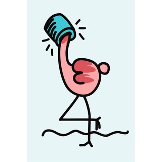 queence Leinwandbild »Flamingo«, rosa