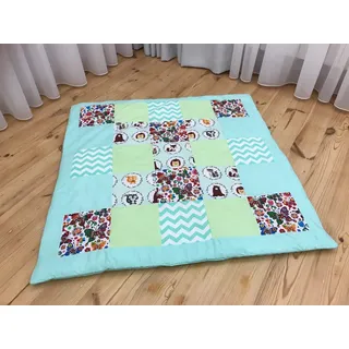 Krabbeldecke Patchwork Decke Spieldecke Babydecke 150x150cm DS7
