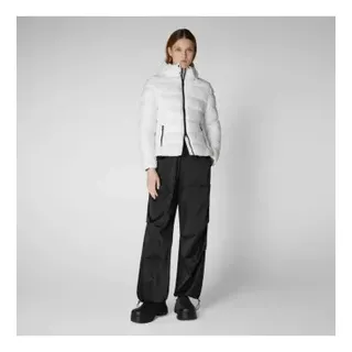 Save The Duck für Damen. D31470W-LOVE21 Cosmary Jacke weiß (L), Lässig, Nachhaltig, Recyceltes Nylon