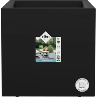 Elho Pflanztopf Vivo Next 40 cm x 40 cm x 40 cm Living Black mit Rollen