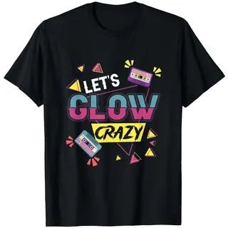 Group Team Let is A Glow Crazy Colorful Kassette 60er 70er Jahre T-Shirt, Herren, Schwarz, XXL