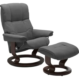 Stressless® Relaxsessel »Mayfair« Relaxsessel mit Hocker, mit Classic Base, Gestell Braun, grau