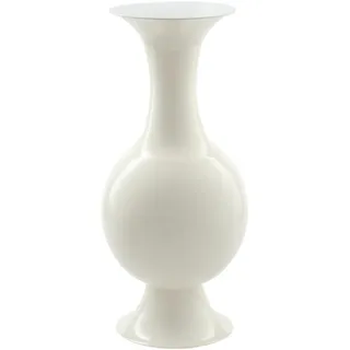 Ambia Home Vase , Weiß , Metall , bauchig , 56 cm , handgemacht, zum Stellen, auch für frische Blumen geeignet , Dekoration, Vasen, Metallvasen