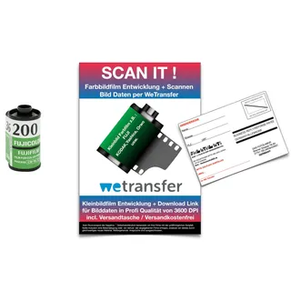 FujiFilm Farbbilder Film mit Filmentwicklung und Scann, Bilddaten per WE Transfer
