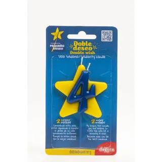 dekora - Solidarität Geburtstagskerze | Spezielle Sternkerzen - Doppelte Wunschkerzen für kranke Kinder - Nummer 4