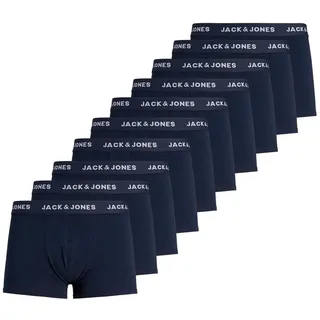 JACK & JONES Solid Boxershorts Navy Blazer M 10er Pack