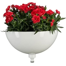 Gardena ClickUp! Pflanzenschale Set; großes Pflanzgefäß für Frühlings- und Sommerpflanzen, 25 cm, frostsicher, sichere Bodenfixierung; ClickUp! Pflanzenschale und Balkonhalterung