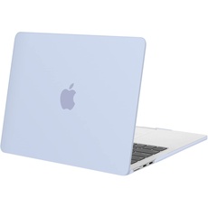 MOSISO Hülle Kompatibel mit MacBook Air 13,6 Zoll 2024 2023 2022 M3 A3113 A2681 M2 Chip mit Liquid Retina Display Touch ID,Schützend Plastik Hartschale Schutzhülle Case, Himmelblau