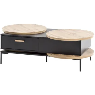 Schildmeyer Looks by Wolfgang Joop Couchtisch, Eiche Landhaus/schwarz, Holzwerkstoff, 128.2 x 76 x 41.1 cm, 701739