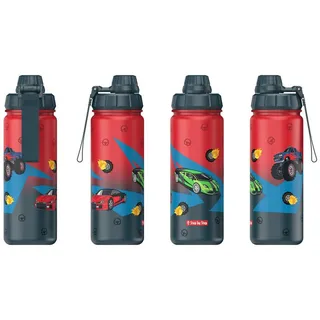 Step By Step Trinkflasche Rot mit Muster 0,55 l