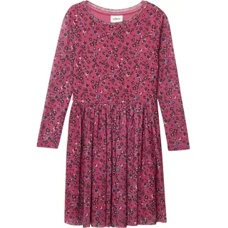 s.Oliver Junior Meshkleid Ohne Taschen mit floralem Muster, langarm, für Girls