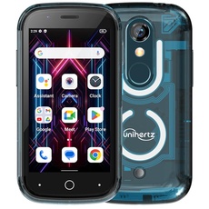 Unihertz Jelly Star (Blau) – Kleinstes 4G-Smartphone mit LED-Licht und 3-Zoll-Display, Android 13, 8 GB RAM + 256 GB ROM, Gewicht 116 G, 48 MP Kamera