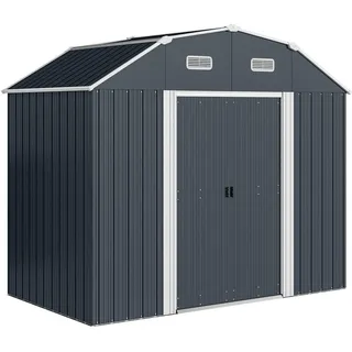 Outsunny Gerätehaus 2,38 x 1,32 m Dunkelgrau