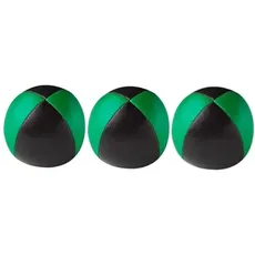 DiaboloNet Henrys Jonglierbälle Premium Glattleder 58mm grün-schwarz