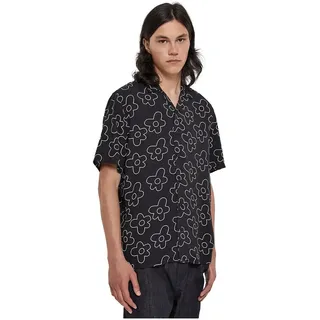 Urban Classics Viscose Aop Resort Kurzarmhemd - Black Flower - 2XL