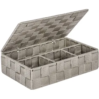 Wenko Badorganizer Adria klein Aufbewahrungsbox für Bad und Haushalt 26 x 7,5 x 17 cm Taupe