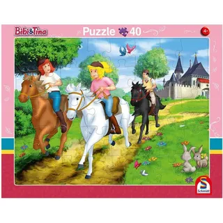 Schmidt Spiele Rahmenuzzle 2er- Set 24/40T Bibi + Tina - 56795