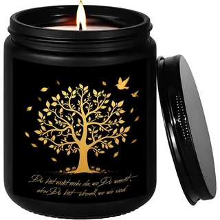 Schwarz Trauerkerze, Lavendeluft Duftkerze Aus Sojawachs, Trauergeschenk Duftkerze Geschenk, Trauerkerzen Deko, Gedenkkerze Für Verstorbene, Trauer Geschenk Für Alle Altersgruppen 3.5 oz (B)