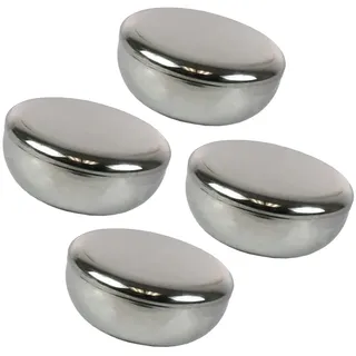 Fenteer ​4x Koreanisch Edelstahl-Reisschalen mit Deckel – Lebensmittelecht & Camping-tauglich – Ideal für Reis, Milch, Obst & Salat – Unzerbrechliche Küchenschüssel​