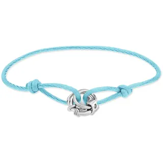 Liebeskind Berlin Nylonarmband Lora Edelstahlfarben/Hellblau 21 cm