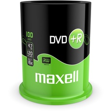 Maxell 275641.40.CN DVD+R Rohlinge (16x Speed, 4,7GB, 100er Spindel)