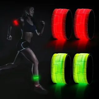 DazSpirit 4 LED Armband, Batterieleistung LED leucht Armbänder Lichtband