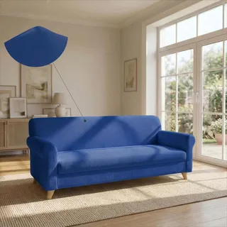 Più bello Bielastische Couchüberzüge Elektrisches Blau