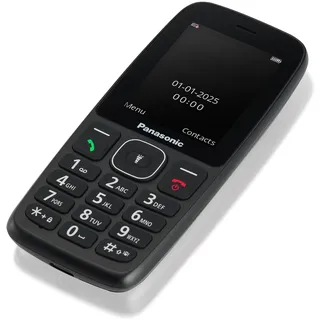 Panasonic KX-TF400EXB 4G Benutzerfreundliches Tastenhandy, Volte, verlässliche 200 Std. im Standby-Modus, USB-C-Ladefunktion, 2,4-Zoll-Display, Bluetooth, LED Taschenlampe, IP44 wasserfest, Schwarz