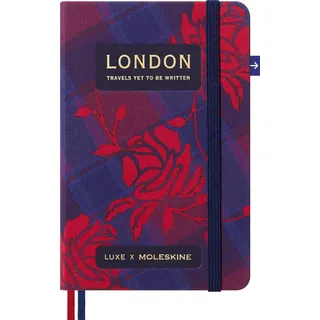 Moleskine LUXE Notizbuch London City mit ReiseInhalten, Fester Leinwandeinband und Elastische Schließung, Taschen Format 9 x 14 cm