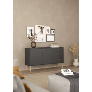 Andas Sideboard ¦ grau ¦ Maße (cm): B: 147,2 H: 81,7 T: 39.1