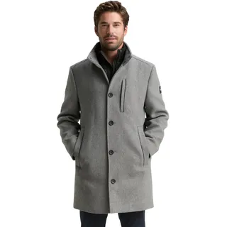 TOM TAILOR Herren 1046983 2-in-1 Wollmantel mit Abnehmbarer Innenjacke, 30507-Light Stone Grey Wool Twill, XXL
