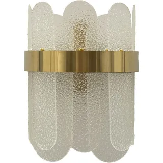 Mauro Ferretti Wandleuchte Gris Gold Weiß 20x14x28 cm - Gold